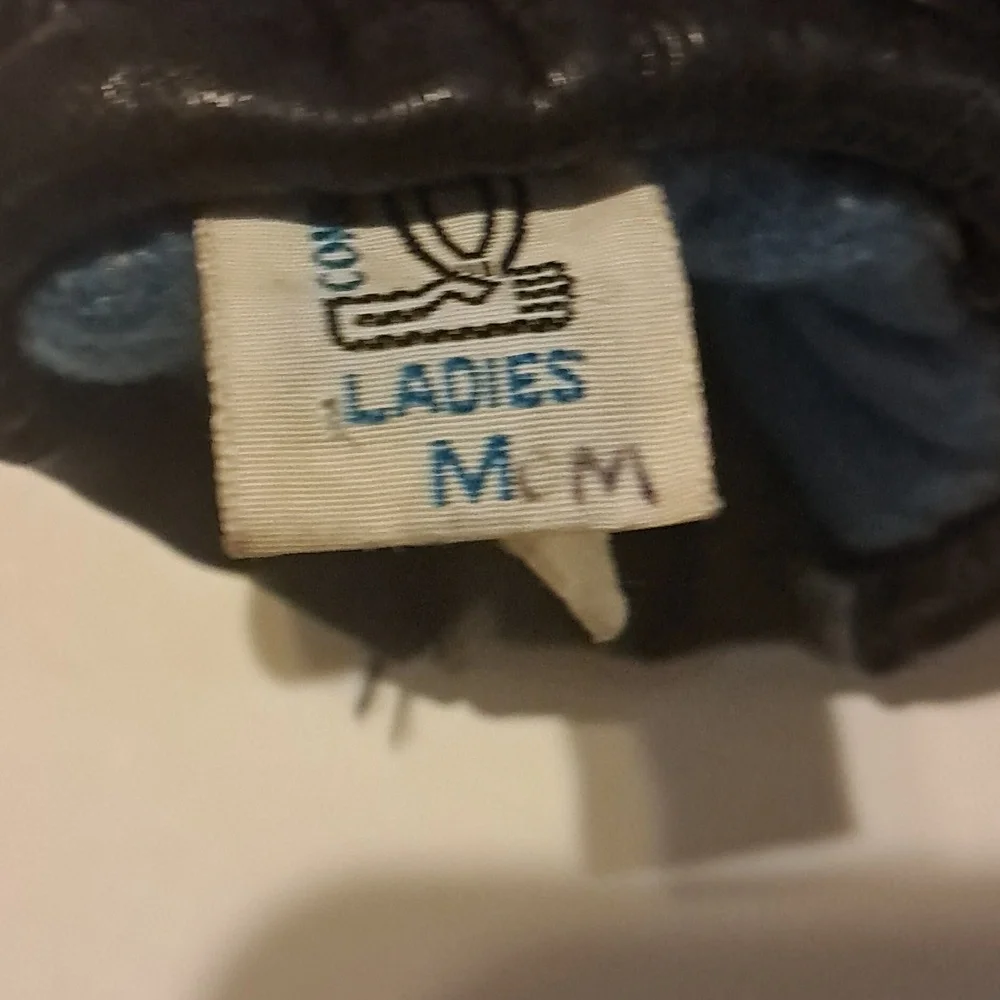 Conroy Ladies Black Imported Leather Gloves Size M Moto Outdoor
